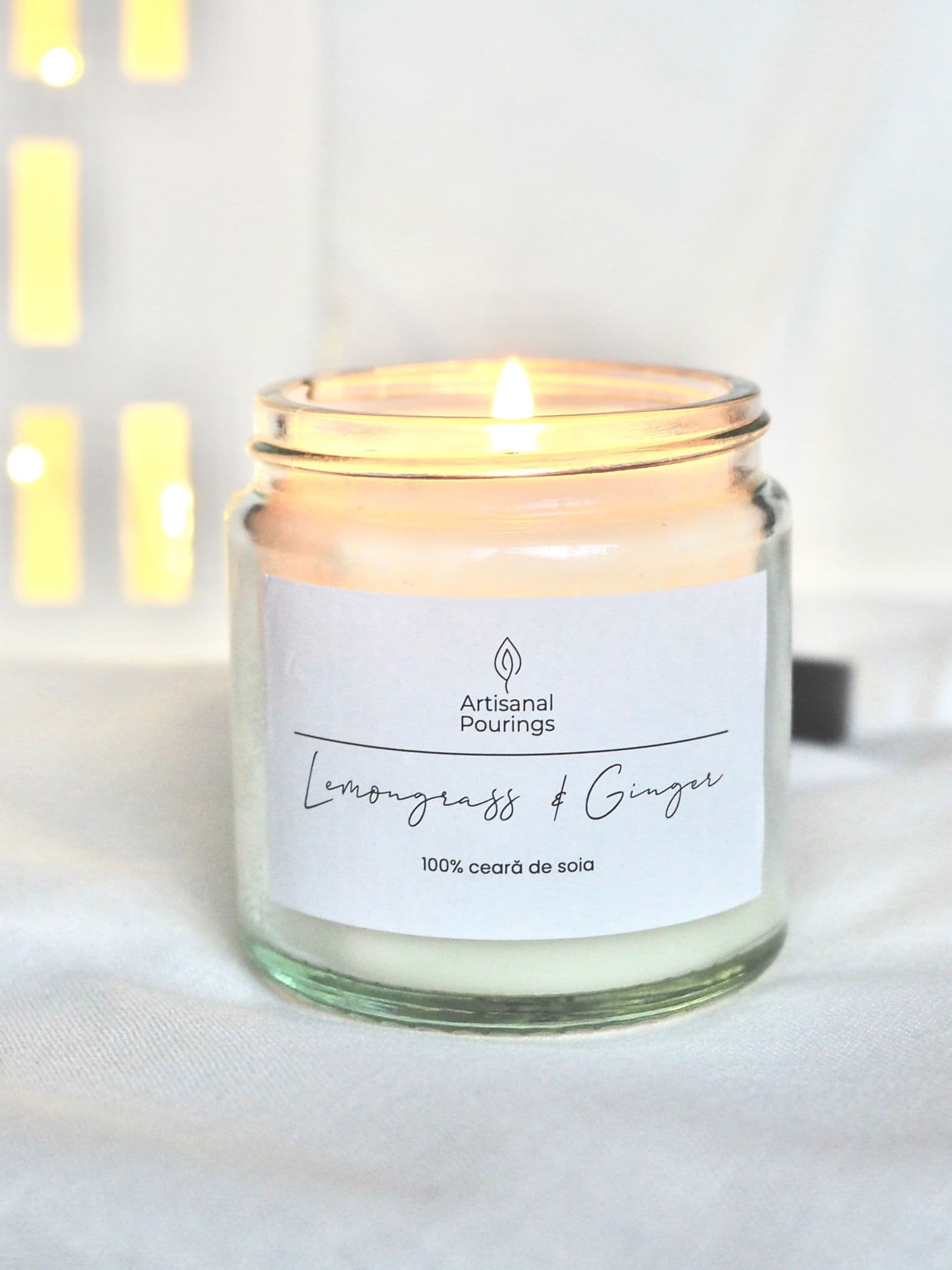 Lumânare din ceară de soia - Lemongrass & Ginger
